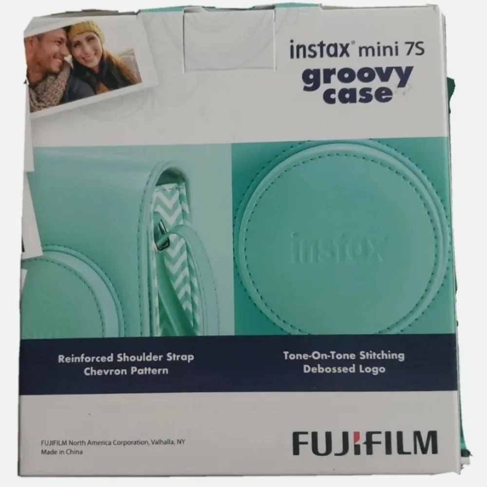 New Fujifilm instax mini 7s groovy case light blue/green NWT